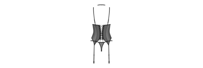 Donarella corset et string - Noir NP