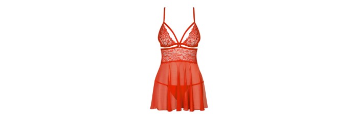 838-BAB-3 Babydoll - Rouge