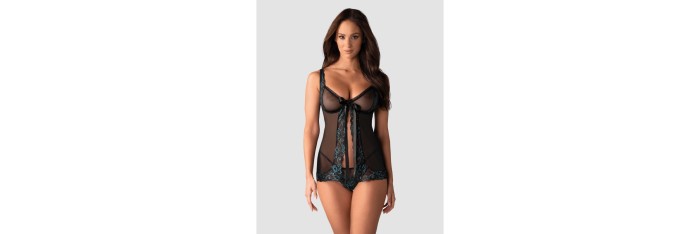 Amanta Babydoll - Noir et Turquoise