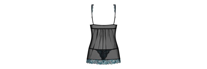 Amanta Babydoll - Noir et Turquoise