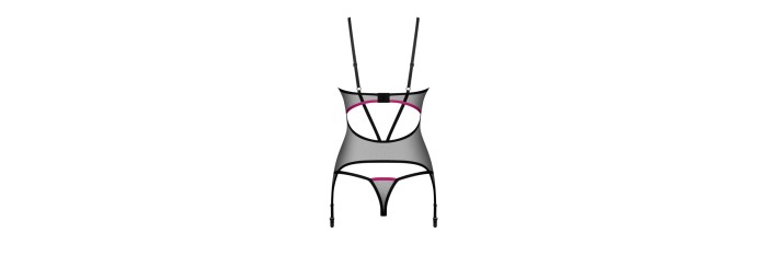 Novenes corset et string - Noir