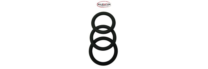 Set 3 CockRings silicone - Malesation