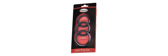 Set 3 CockRings silicone - Malesation