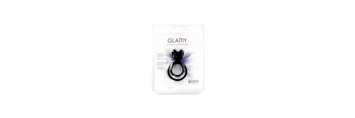 Double Cockring noir Glamy