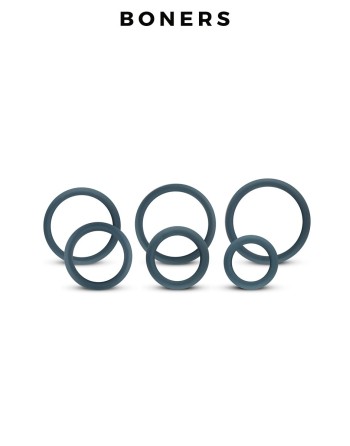 Set de 6 anneaux de pénis larges - Boners