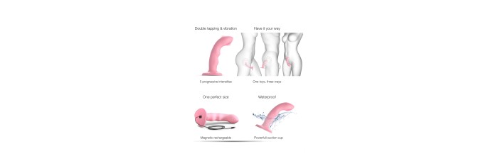 Vibro Tapping dildo wave rose - Strap on Me