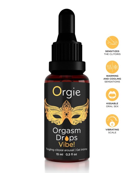 Gel d'excitation du Clitoris Orgasm Drops Vibe 15ml