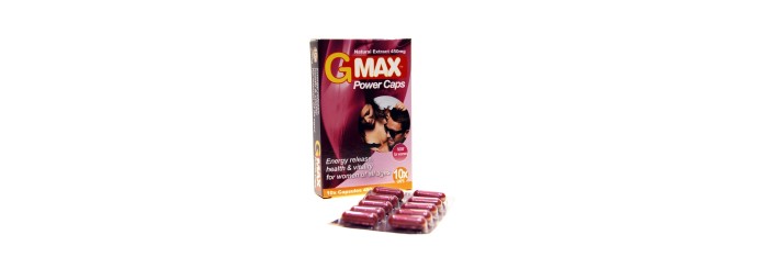 G-Max Power Caps Femme 10 gélules