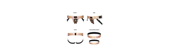 Harnais Curious holographique rose gold - Strap On Me