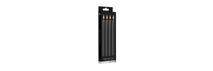4 bougies SM noires Large - Ouch!