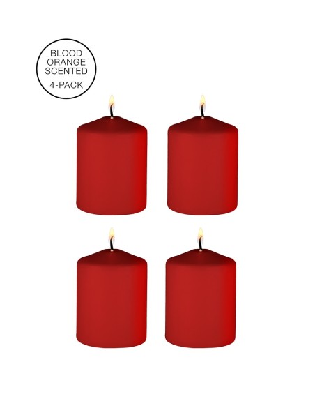 4 bougies SM rouges parfumées - Ouch!