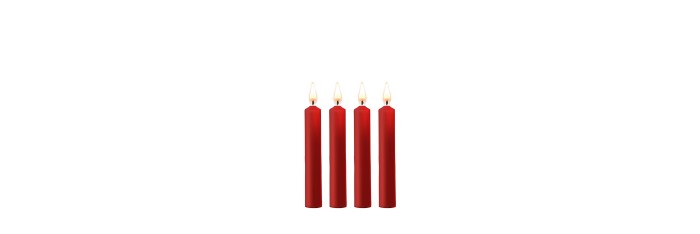4 bougies SM rouges - Ouch!