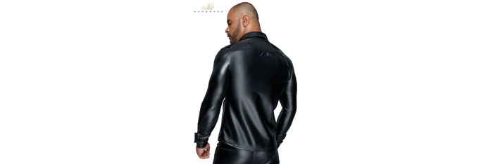 Chemise wetlook et vinyle H064