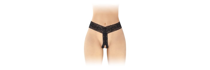 String ouvert Anita noir - Fashion Secret