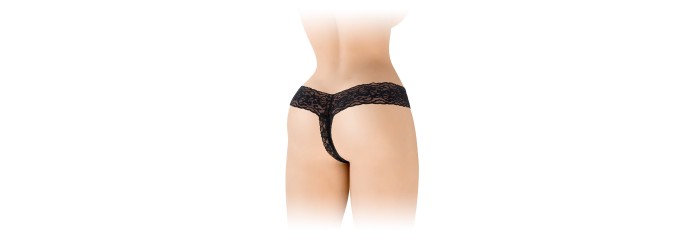 String ouvert Anita noir - Fashion Secret
