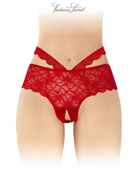 Culotte ouverte rouge Marie - Fashion Secret