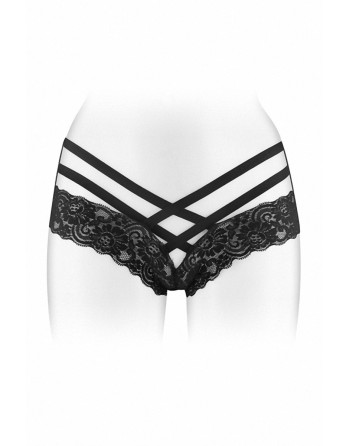 Tanga ouvert Anne - noir