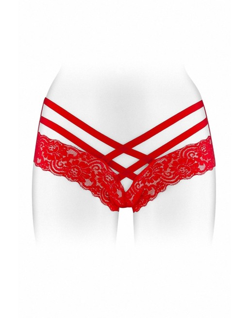Tanga ouvert Anne - rouge