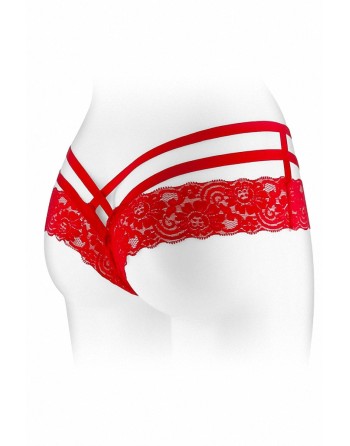 Tanga ouvert Anne - rouge