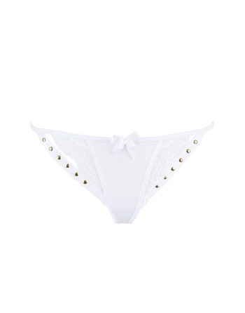 String blanc à clous dorés V-9798 - Axami