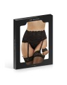 Porte-jarretelles noir et string