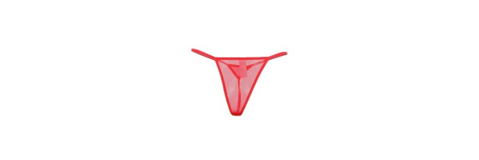 Porte-jarretelles rouge et string