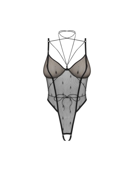 Anniverse special body ouvert et harnais - Noirs