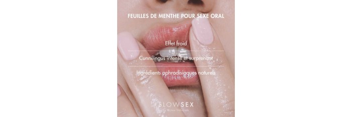 Feuilles de menthe pour sexe oral - Slow Sex - 7 unités