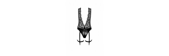 F297 Libido Body avec col, chaîne de perles et jarretière
