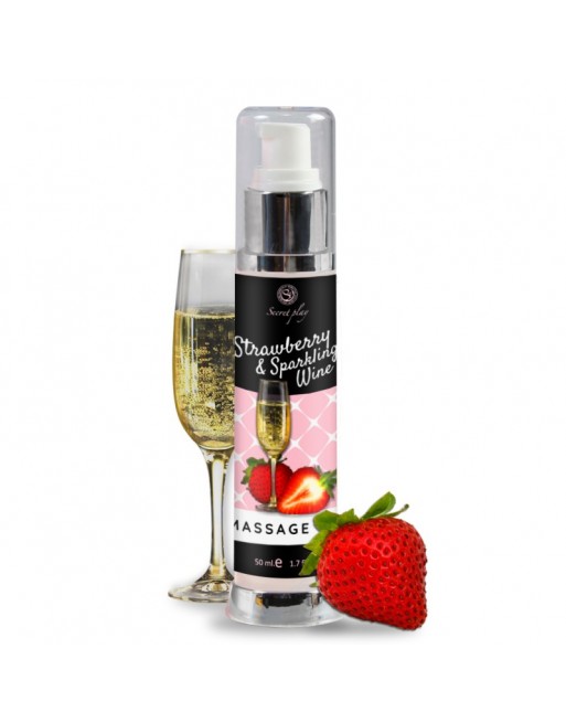 Huile de massage Fraise et Vin pétillant 3683 - 50 ml Huile de massage Fraise et Vin pétillant 3683 - 50 ml