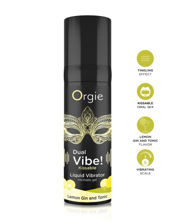 Gel d'excitation Dual Vibe Lemon Gin Tonic Liquid Vibrator