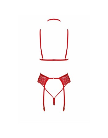 Bondage 243 ensemble lingerie 5 pièces - rouge
