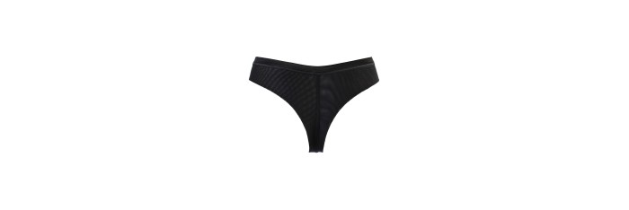 String tulle et dentelle noir V-10718 - Axami