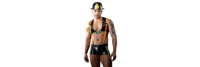 Costume pompier sexy 4 pièces - J Lingerie