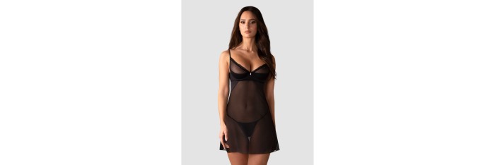 Stelisa nuisette et string - Noirs