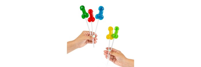 PRÉSENTOIR DE SUCETTES PÉNIS AVEC ALCOOL