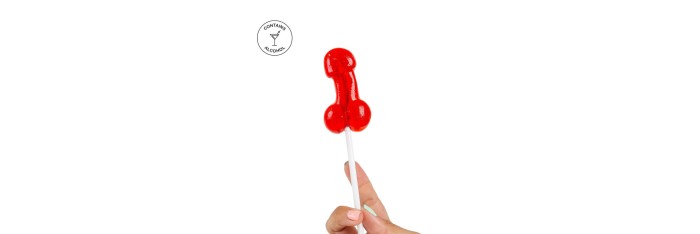 SUCETTE PÉNIS DAIQUIRI FRAISE AVEC ALCOOL 