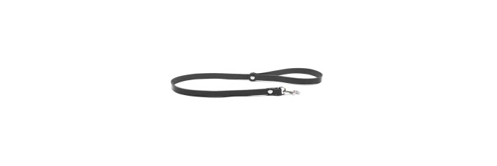 Laisse longue cuir Noir