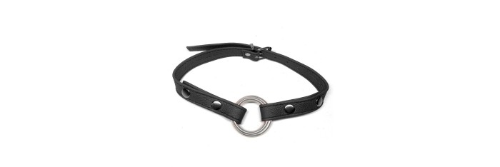 Baillon Anneau cuir noir