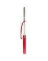 Cravache Métal Courte mèche Longue Rouge
