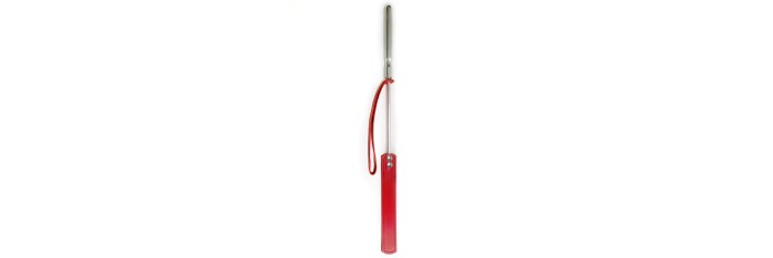 Cravache Métal Courte mèche Longue Rouge