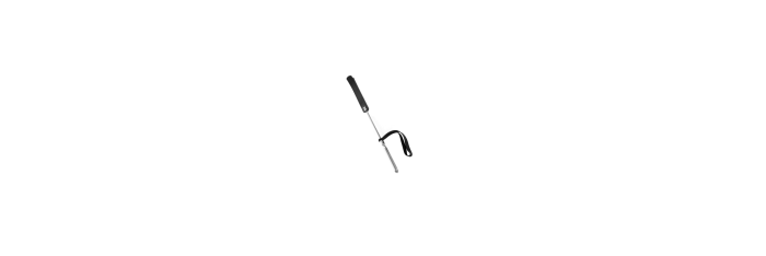 Cravache Métal Courte mèche Longue Noir