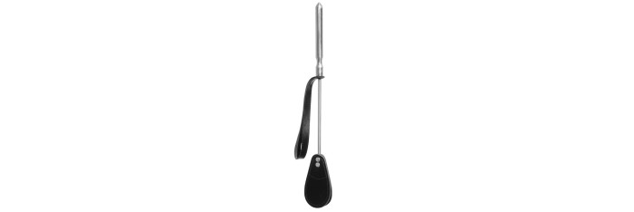 Cravache Métal Courte mèche Large Noir