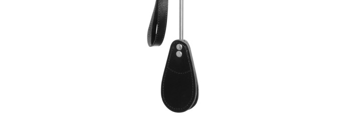 Cravache Métal Courte mèche Large Noir