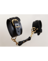 Menottes en cuir Collection Anneaux NOIR  GOLD