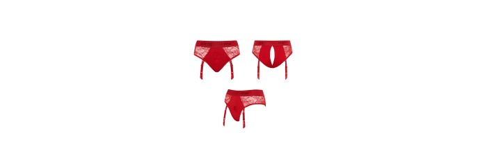 Harnais lingerie Diva rouge - Strap On Me