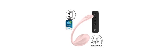 Oeuf vibrant connecté Ribbed Petal rose - Satisfyer