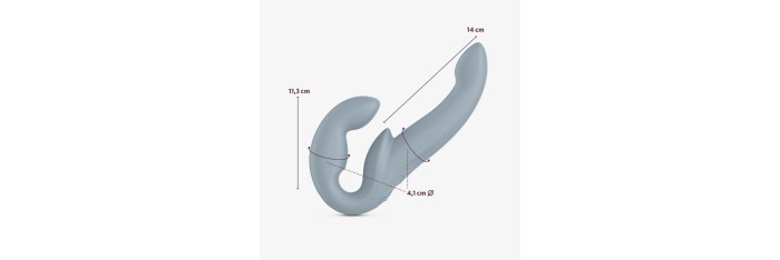 Share Vibe Pro - Vibromasseur Double - Gris cool