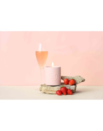 Bougie de massage Rose 220 ml - Fraises et champagne