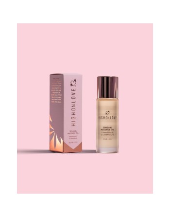 Mini Huile de massage luxueuse Fraises et champagne - 30 ml